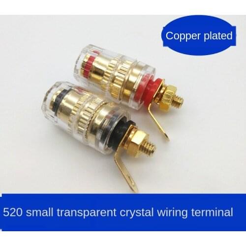 All copper 520 short body small transparent terminal block sound engineering panel speaker base 4mm banana socket