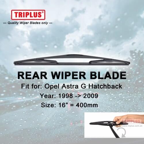 Rear Wiper Blade for Opel Astra G Hatchback (1998-2005) 1pc 16" 400mm,Car Rear Windscreen Wipers,Back Windshield Blades Vauxhall