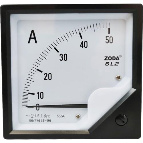 1PC 6L2-A 50/5A 200/5A 400/5A 600/5A AC Analog Meter Panel AMP Current Ammeter Gauge Use With Transformer 80*80MM Amperimetro