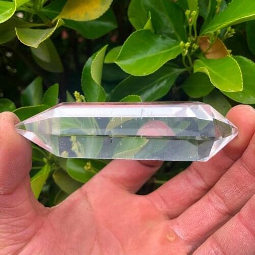 1pcs Naturally clear Obelisk Quartz Crystal Wand double Point Healing