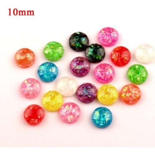 100Pcs Mixed Resin Bling Round Decoration Crafts Beads Flatback Cabochon Kawaii Embellishments For Scrapbooking DIY Accessories