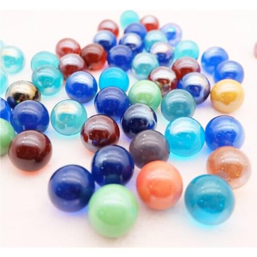 22mm Glass Ball Bouncing Ball Game Pinball Machine Cattle Small Marbles Pat Toys Parent- Cream Child Console Beads 12pcs Sports