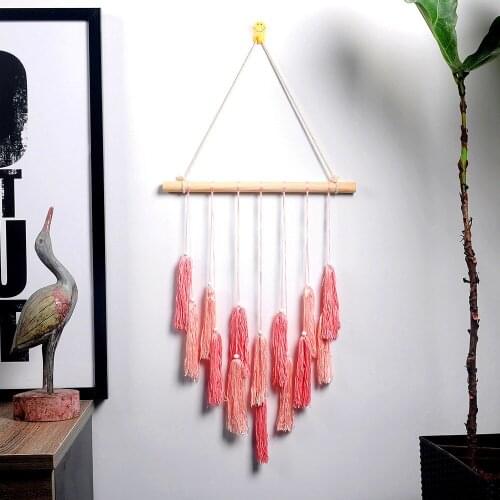 Bohemian Tassel Gradient Tapestry Nordic Style Hand-Woven Home Decoration