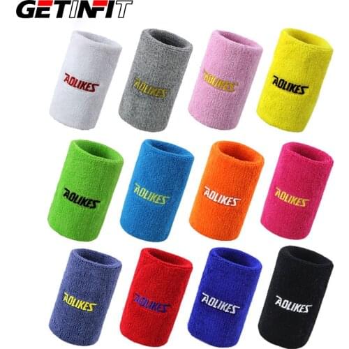 Getinfit Wrist Sweatband Tennis Sport Wristband Volleyball Gym Wrist Brace Support Sweat Band Towel Bracelet Protector 8 /11cm
