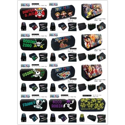 Anime ONE PIECE Logo Pencil Case Boys Girls Coin Bag Students Stationery Bag Girls Cosmetic Bag New chi-dou-ren Pencil Case