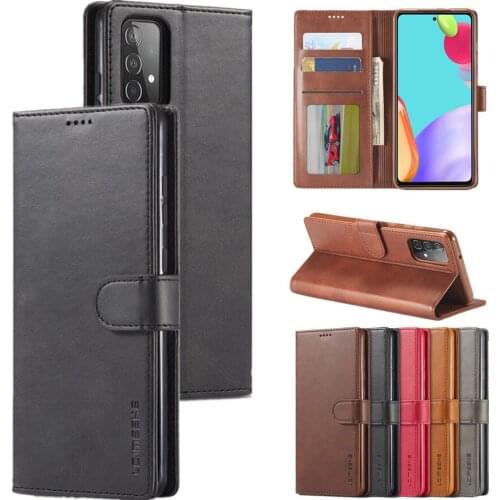 A52 5G Leather Flip Case for Samsung Galaxy A82 A32 A42 A12 A72 A51 A71 A31 A41 A50 A70 A80 A20E A21S A81 A91 Protection Cover