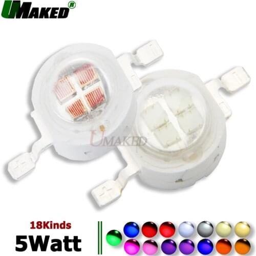 High Power 5W LED COB Epistar 4x45mil Bulb Light chips DC6-7V 700mA SMD COB Diode White Red Blue Yellow Green For led Spotlight