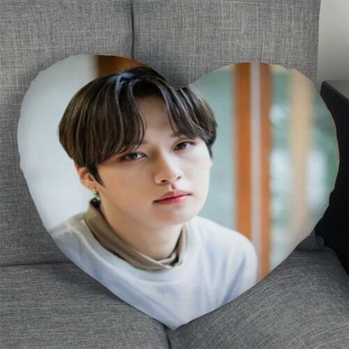 KPOP Stray Kids LEE KNOW Pillow Slips Heart Shape Pillow Covers Bedding Comfortable Cushion/Good For Sofa/Home/Car Pillow Case
