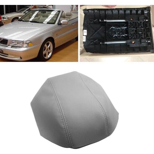 For Volvo S70 V70 C70 1993 - 1998 1999 2000 2001 Car Microfiber Leather Center Control Lid Armrest Box Cover Sticker Trim Gray