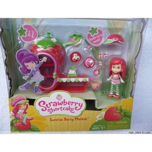 Hasbro Strawberry Shortcake Berry Market Toys Model Anime Cute Strawberry Princess Action Figures Toy Educational Girls Toys