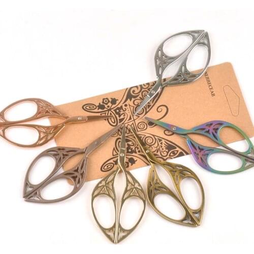 European Retro gold classic Craft Stainless Steel Sewing Tailor scissor cross stitch handicraft DIY Scrapbook Tool c2622