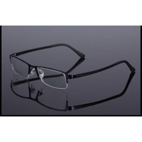 BlUE business Men Half-rim Commercials Alloy Frame Eyewear Custom Made Optical Prescription Reading Glasses Photochromic +1 To+6