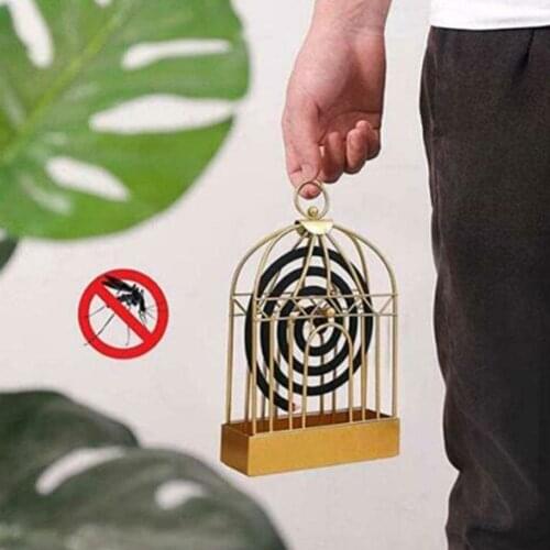 Creative Mosquito Coil Holder Nordic Style Birdcage Mosquito Day Iron Repellent Shape Rack Incenses Plate Summer Home Decor R6Q6