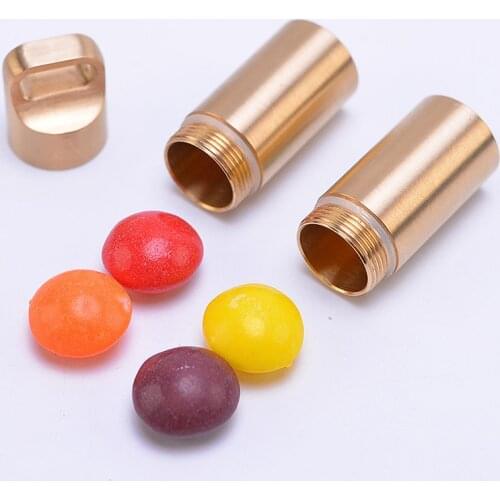 Brass Multilayer Waterproof Canister Medicine Bottle Outdoor Camping EDC Tool