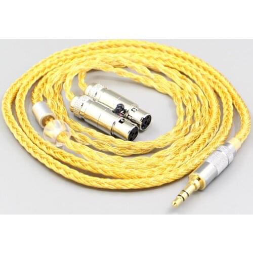 LN007374 16 Core OCC Gold Plated Braided Earphone Cable For Aeolus Atticus Auteur Blackwood Eikon Ori Verite Vibro Headphone