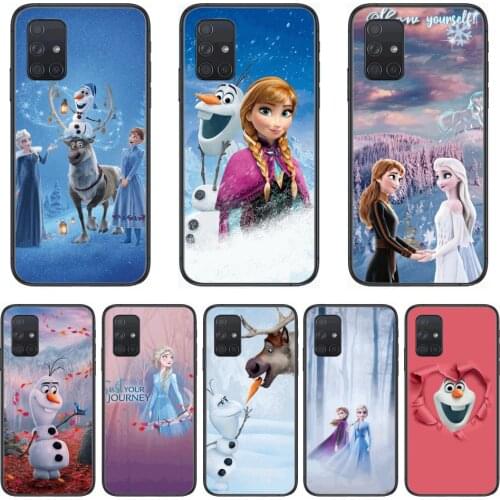 Mobile Phone Case with Disney Frozen Elsa Anna and Snowman Olaf and Reindeer Sven Phone Case Hull For Samsung Galaxy A 50 51 20
