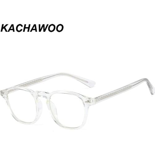 Kachawoo blue light blocking glasses for men retro optical glasses frame women TR90 black blue grey trending spectacles frame