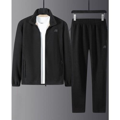 Men Winter Fleece Sets Mens Fashion Thick Hoodies+Pants Suit Man Sweatshirt Sportswear Tracksuits Male Sweatsuits Hot Sale