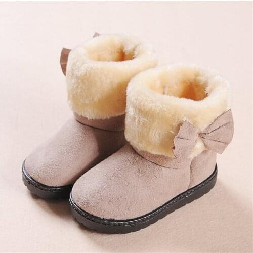 Girls New Cotton Shoes Winter Snow Boots For Children Fashion Girl Princess Shoes Baby Short Boots Warm Childrens Shoes D955