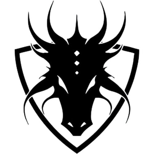 Personalized Anime Manga Shield Logo Dragon Auto Decoration Sticker Pvc Creative Waterproof Car Exquisite Decals 17cm * 14cm