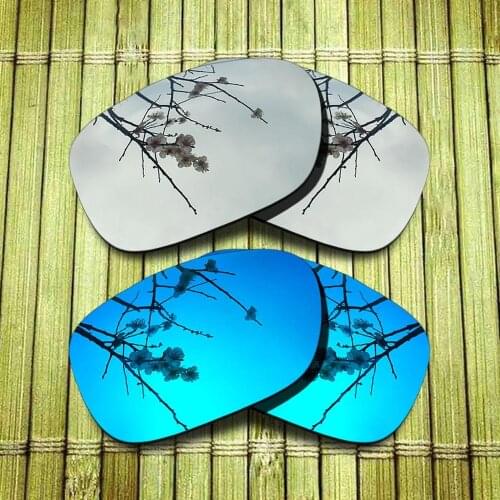 Polarized Replacement Lense For-Oakley Twoface Sunglasses Frame True Color Mirrored Coating - Chrome & Blue Combine Options