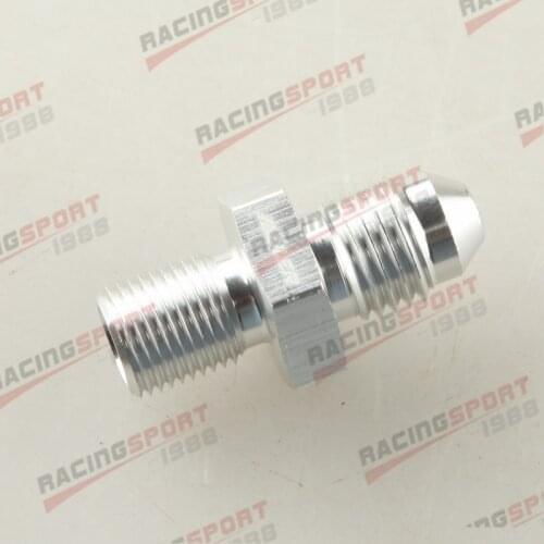 AN-4 AN4 4AN Male To 1/8" BSP BSPP Straight Adapter Aluminum Silver