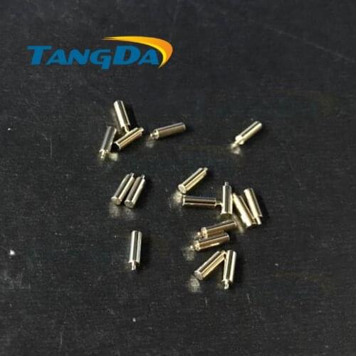Tangda 1.7*6.0mm pogo pin connectors 1.7 6 High current copper pillar CNC lathe parts The product has no spring female