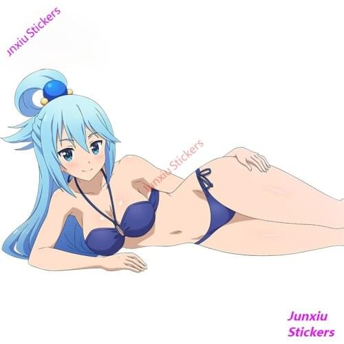 Sexy Girl Car Sticker Kono Subarashii Sekai Ni Shukufuku Wo! Anime Aqua Render Vinyl Decal Car Styling Decor PVC13x8cm