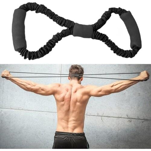 Unisex Fitness Yoga Gym Resistance 8 Word Chest Expander Rubber Tubing Pull Rope Workout Elastic Bands for Body Building z