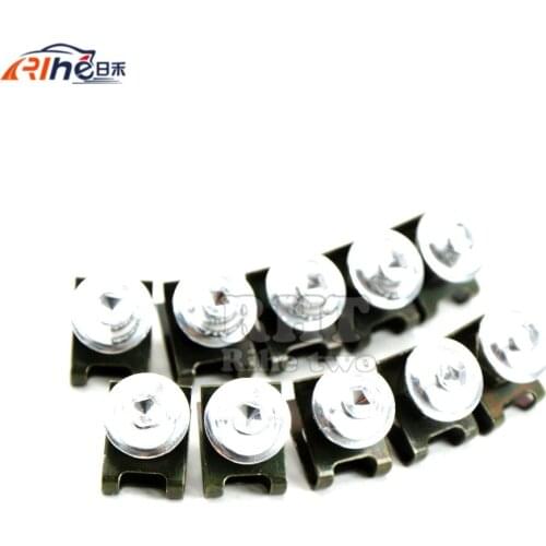 General section 10 Pcs motorcycle aluminum fairing bolts screws body silver 6mm for Suzuki GSXR600 DUCATI 748 916 996 998 M1100