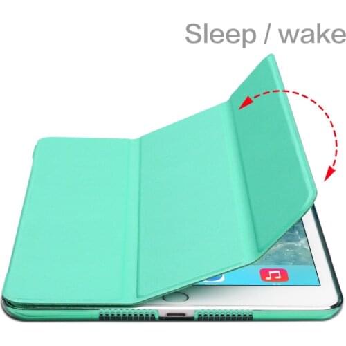 High quality tablet Case for Apple iPad mini 1 2 3 Color PU Smart Cover Case Magnet wake up sleep For iPad case