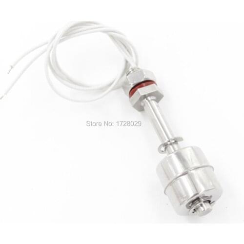 0-220V 90mm Body Length Stainless Steel Single Float Ball Water Liquid Level Sensor Float Switch