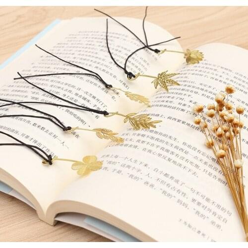 1pcs shimmer creative mini bookmark Chinese style brass bookmark cute little fresh student supplies