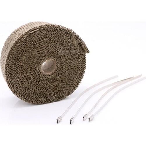 10M Motorcycle Exhaust Pipe Insulation Tape Ribbon Bandages Bend Thermal Dismantle Exhaust Manifolds Electric Bike Accessories