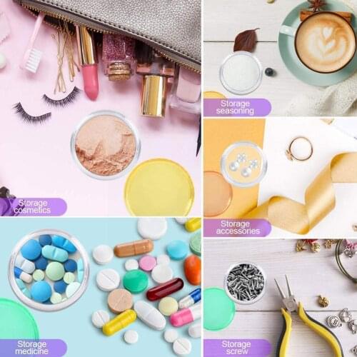 10Pcs Cosmetic Jar 3/5/10/15/20ML Small Empty Cosmetic Jar Bottles Cream Refillable Container Face Pot Plastic Eyeshadow Ma K3H3