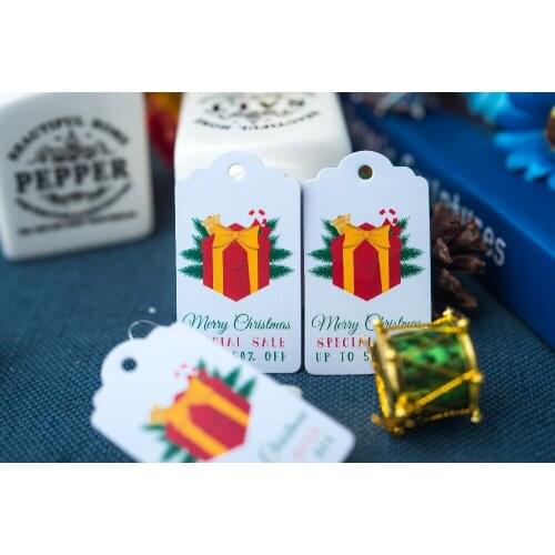 200 pcs 3.5x6.2cm paper label Candy Bag label Child gift Holiday trademark New years gifts Christmas decorations