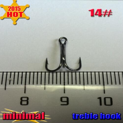 2020NEW Treble Fishing Hooks Barble Hook Round Bend 1000pcs 14# made of high-carbon steel