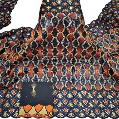 Bazin Riche Fabric African Lace Fabric 2021 Fabric African Cotton Nigerian Lace Fabrics For Wedding Dress Sewing 7Yards y70-46