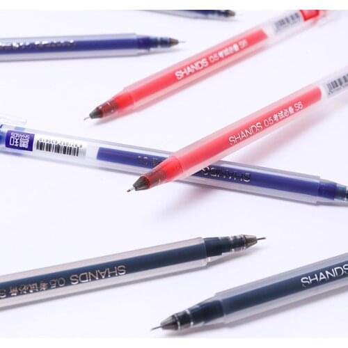 1PC Three Times Large-capacity Gel Pen Students Use Simple Full Syringe Red Black Blue Pen 0.5 Creative Cute Giant Can Write