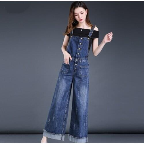 Dungarees women blue jeans denim overalls women jumpsuit female 2018 Chinese style jumpsuits for women 2018 DD1450