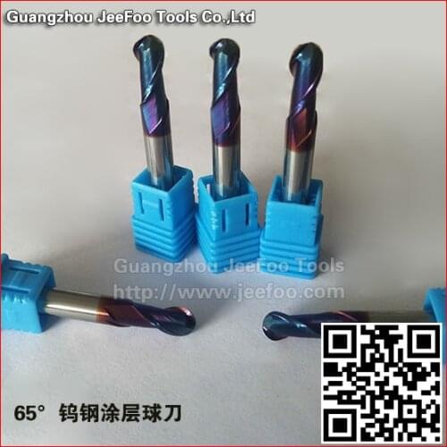 HRC65 Ball Nose End Mill 6mm 8mm Shank Tungsten Steel R0.5-R6mm Milling Cutter TiAIN Coated Ballnose CNC Router Bits Craving