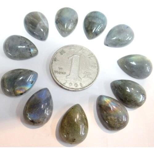 15*20mm Natural stone Turquoises labradorite Quartz crystal Cabochon Pendant for diy Jewelry making necklace Accessories20PCS