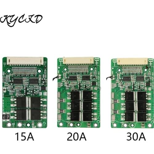 Lithium Battery Balanced BMS 13S 48V 15A 20A 30A 18650 Packs Charging PCB PCM For E-Bike/Escooter/Power Bank Solar Energy