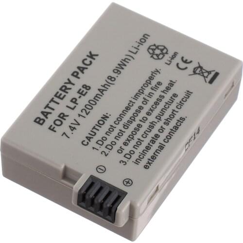 LP-E8 Battery Pack For Canon EOS Rebel T2i, T3i, T4i, T5i and EOS 550D, EOS 600D, 650D, 700D Digital SLR Camera