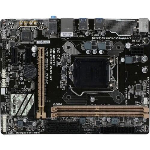 For Gigabyte GA-X150M-PLUS WS Original Used X150M-PLUS WS Motherboard C232 Socket LGA1151 DDR4 Support G3900 I3 6100 E3-1200 v5