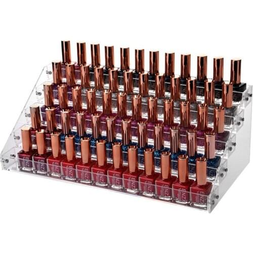 Mordoa Acrylic Makeup Cosmetic 5 Tiers Clear Organizer mac Lipstick Jewelry Display Stand Holder Nail Polish Rack 41X20.8X15.5cm