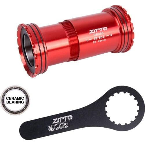 MTB Road BB386 Ceramic Bearing Press Fit Bottom Brackets 30mm Axis for bike 46mm Frame Durability Thread lock BB 30 Crank