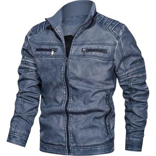 2019 autumn winter pilot PU bomber leather jacket men New Leisure hot military flight faux jacket Motorcycle male coat plus size