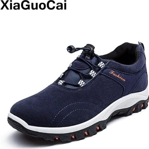 Spring Autumn Men Casual Shoes Nubuck Leather Sneakers Male Outdoor Fashion Trend Mans Footwear New Arrivals Non-slip Platform