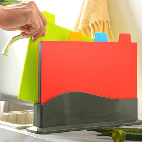 4PCS Cutting Board Set Non-slip Classification Chopping Board Kit Baby Food Supplement Chopping Block PP Boards Kitchen Stuff